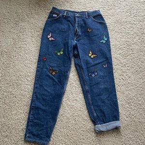 Custom Vintage Butterfly Wrangler Jeans